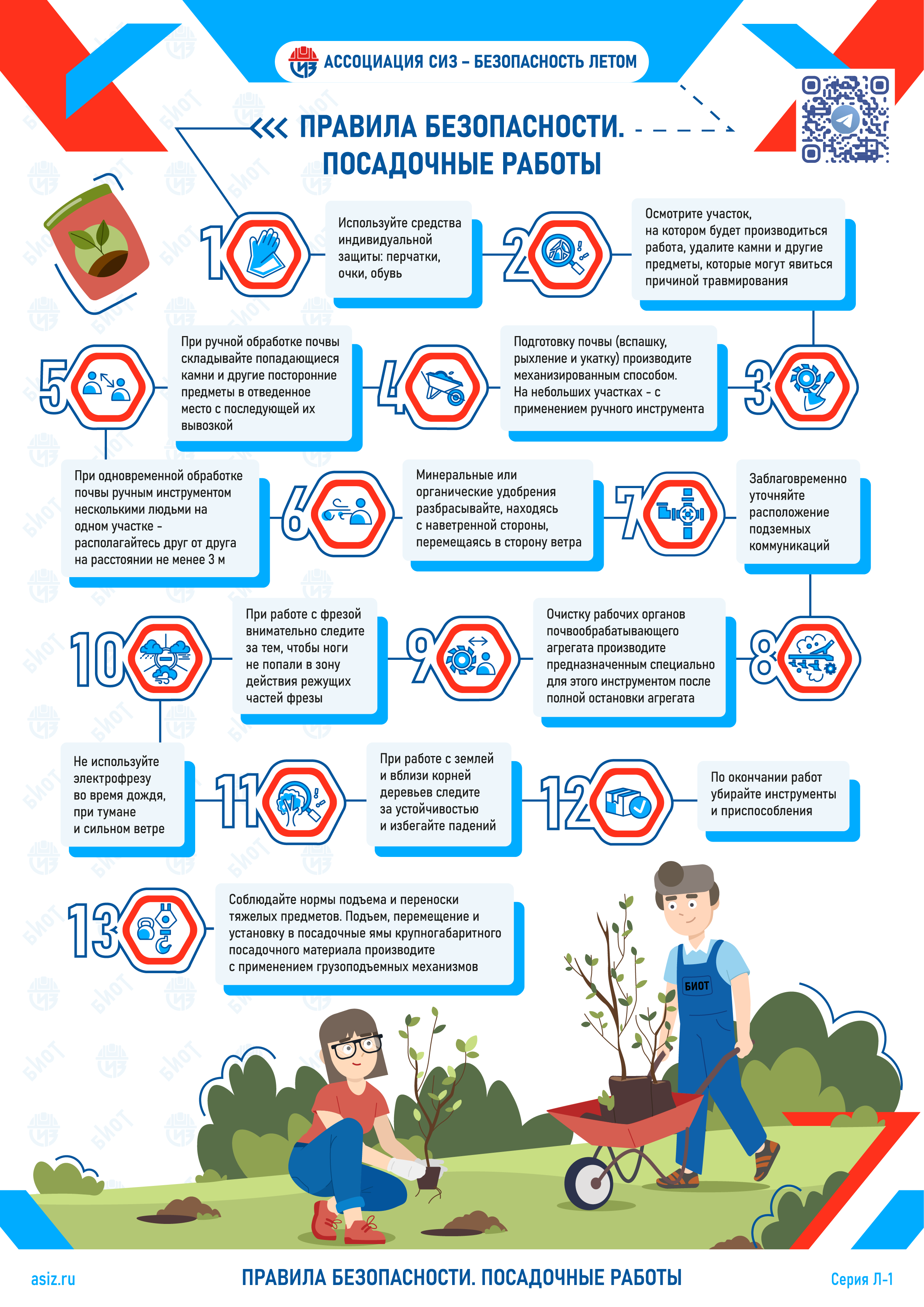 Общие правила безопасности при посадке деревьев