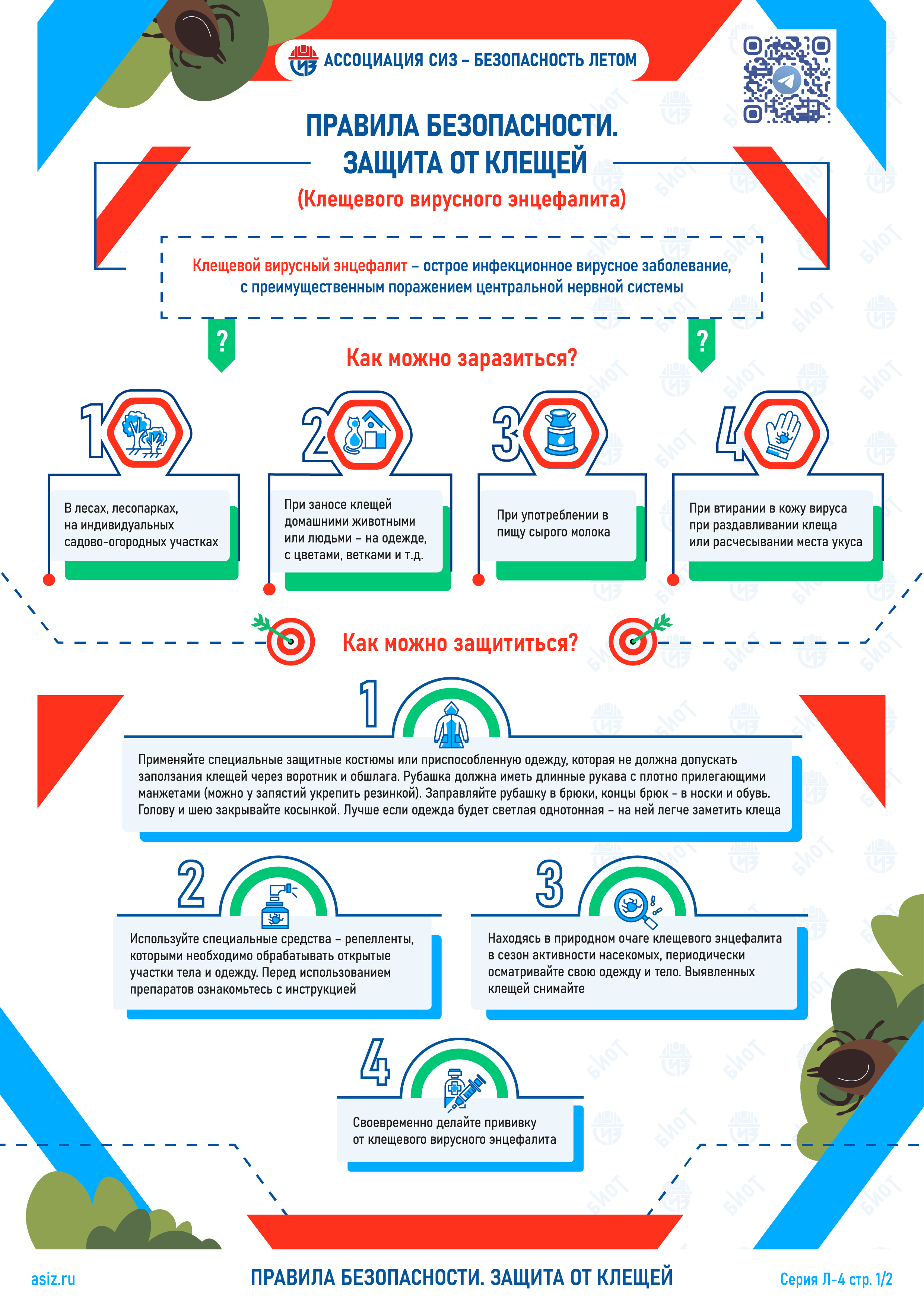 Общие правила защиты от клещей