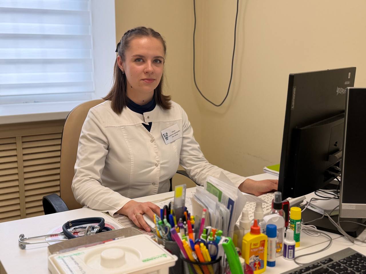 В детской поликлинике на проспекте Гагарина работает молодой врач-педиатр Анастасия Павлюк