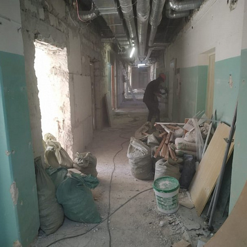 В поликлинике онкологического диспансера начался последний этап ремонта